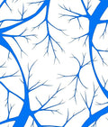 Bold Blue Branch Pattern Design Rug