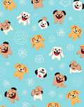 Happy Puppy And Flower Pattern Rug