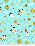 Playful Pandas Alphabet Pattern Rug