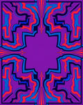 Psychedelic Wavy Abstract Pattern Rug