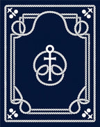 Nautical Anchor Rope Border Design Rug