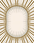 Radiant Sunburst Geometric Pattern Rug