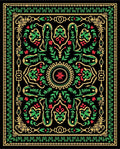 Ornate Crimson Botanical Garden Rug