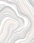 Soft Pink Gray Marble Swirls Rug