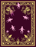 Gothic Octopus Floral Border Rug