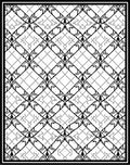 Monochrome Geometric Scrollwork Pattern Rug