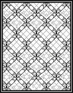 Monochrome Geometric Scrollwork Pattern Rug