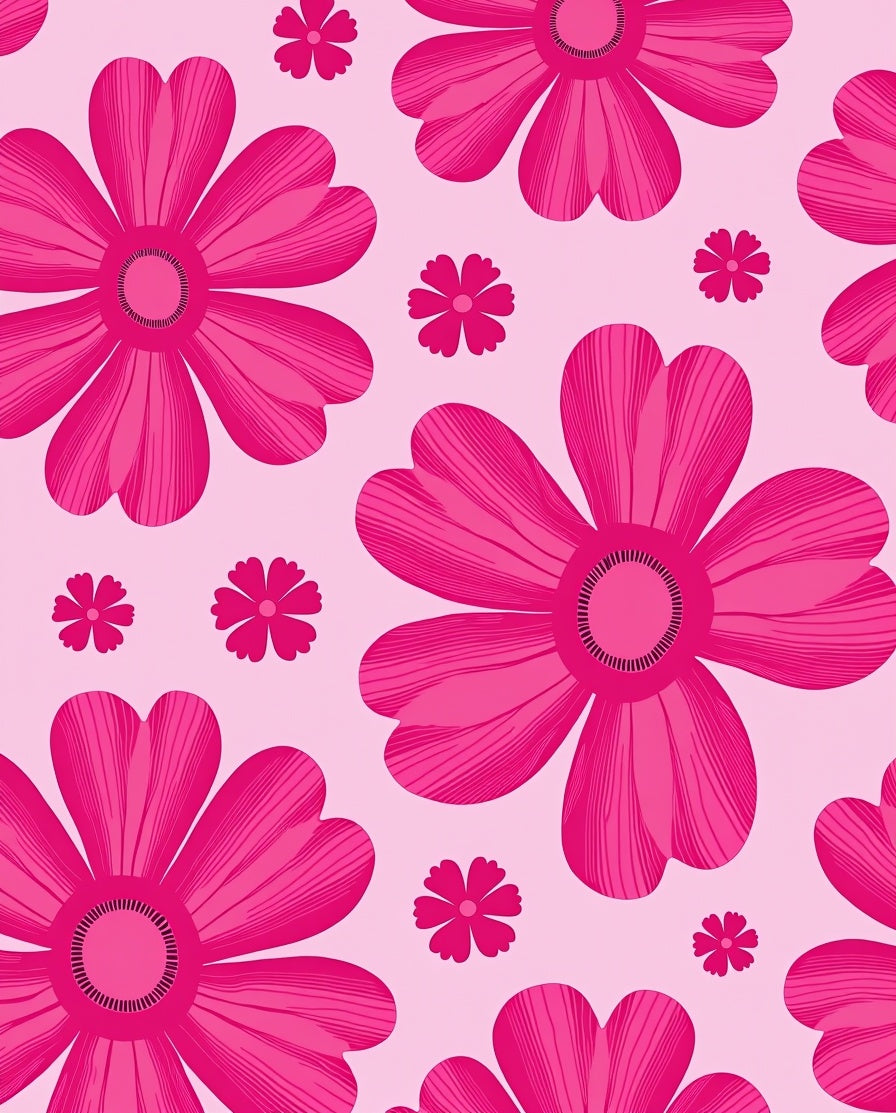 Pink Floral Blossom Design Rug