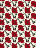 Bold Red Floral Pattern Rug