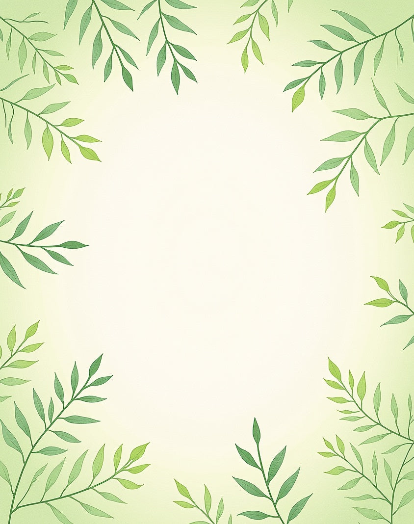 Verdant Leafy Art Framing Rug