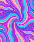 Vibrant Swirls of Magenta 2 Color Rug