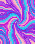 Vibrant Swirls of Magenta 2 Color Rug