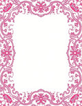 Elegant Pink Floral Vine Scroll Rug