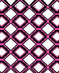 Bold Pink Black Diamond Geometric Rug