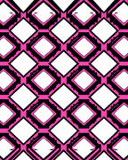 Bold Pink Black Diamond Geometric Rug