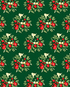 Red Berry Leaf Medallion Pattern Rug