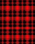 Bold Red Black Plaid Pattern Rug