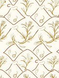Organic Brown Gold Sketchy Vine Rug