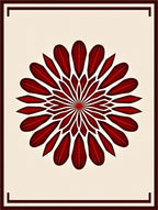 Geometric Red Floral Mandala Design Rug