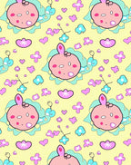 Sweet Baby Animal Floral Pattern Rug