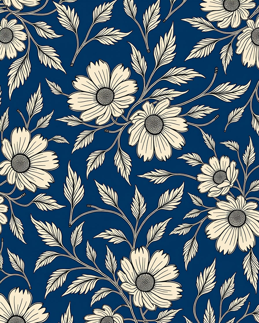 Classic Floral Vine Pattern Rug