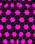Vibrant Pink Hexagonal Grid Design Rug