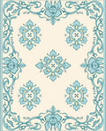 Floral Vine Art Nouveau Pattern Rug