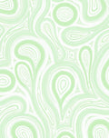 Light Green Swirl Pattern Design Rug