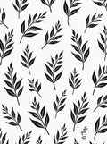 Botanical Leaf Pattern Contrast Rug