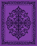 Ornate Paisley Damask Design Rug