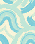 Abstract Brush Stroke Light Blue Design Rug