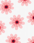 Pink Floral Blooms Pattern Rug