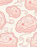 Retro Pink Cloud Pattern Rug