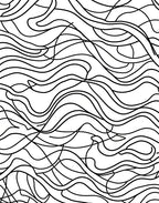 Abstract Flowing Contour Pattern Rug