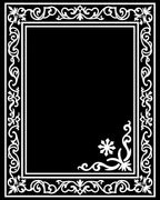 White Floral Scrollwork Patterned Rug