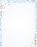Delicate Floral Scrolls Border Design Rug