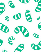 Playful Green Swirls and Stripes Rug