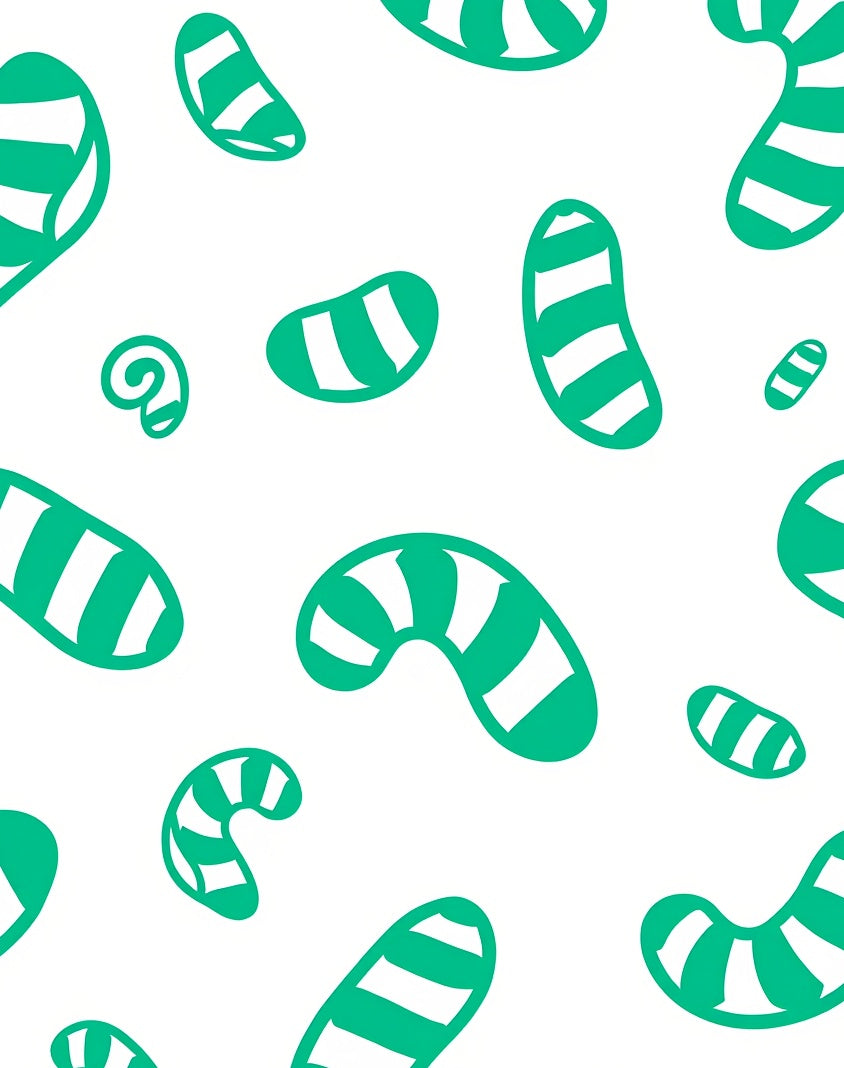 Playful Green Swirls and Stripes Rug