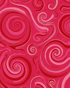 Vibrant Pink Swirl Pattern Rug