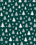 Winter Forest Snowflake Pattern Rug