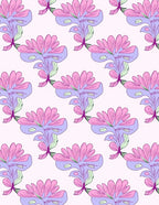 Pastel Floral Repeating Pattern Design Rug