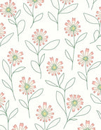 Delicate Floral Stem Artwork Rug