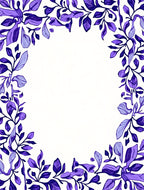 Delicate Purple Leaf Border Design Rug