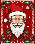 Jolly Santa Holly Patterned Rug