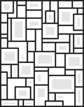 Block Grid Abstract Pattern Rug
