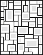 Block Grid Abstract Pattern Rug