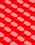 Red Gradient Art Deco Pattern Rug