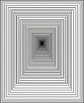 Concentric Square Tunnel Design Rug