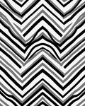 Monochrome Zigzag Wave Pattern Rug
