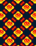 Jack O Lantern Pixel Pattern Rug